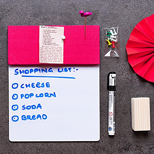 Image of IVEI Pinboard + whiteboard, Combination Board - Small (Pink)