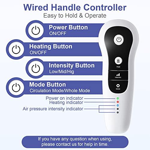 Creliver Leg And Foot Massagers For Circulation, Air Compression Massager Leg And Feet Massager With Heating, Calf Massager For Pain Relief/Relax And Revitalize Legs And Feet/2 Modes 3 Intensities #TOP3