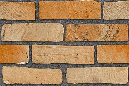 Image of DWELLSINDIA Bricks Self Adhesive Wallpaper, Waterproof, Scratch Resistant, Laminated (41cm x 244cm, Multicolour)