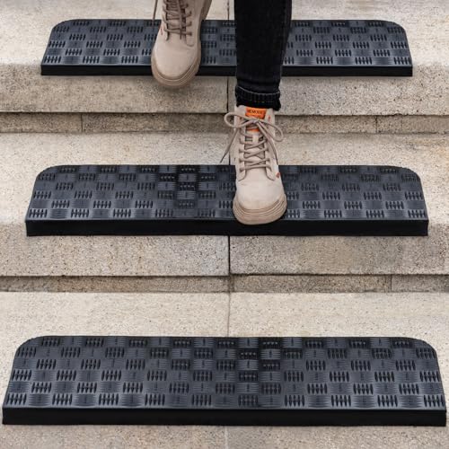 Peldaños de goma para escaleras exteriores de madera mármol y azulejos en garajes