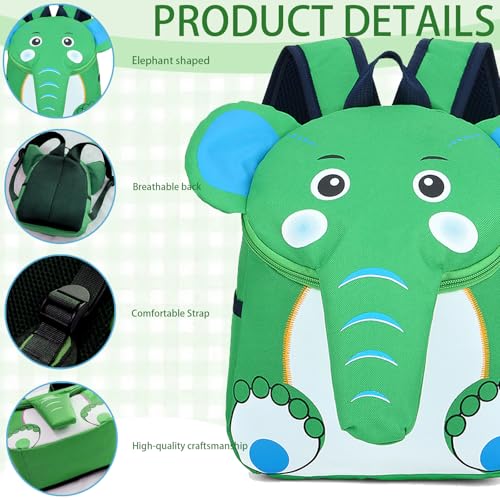 Mochila de guardería LUKIUP de animales para niños y niñas con diseño infantil de mono 3