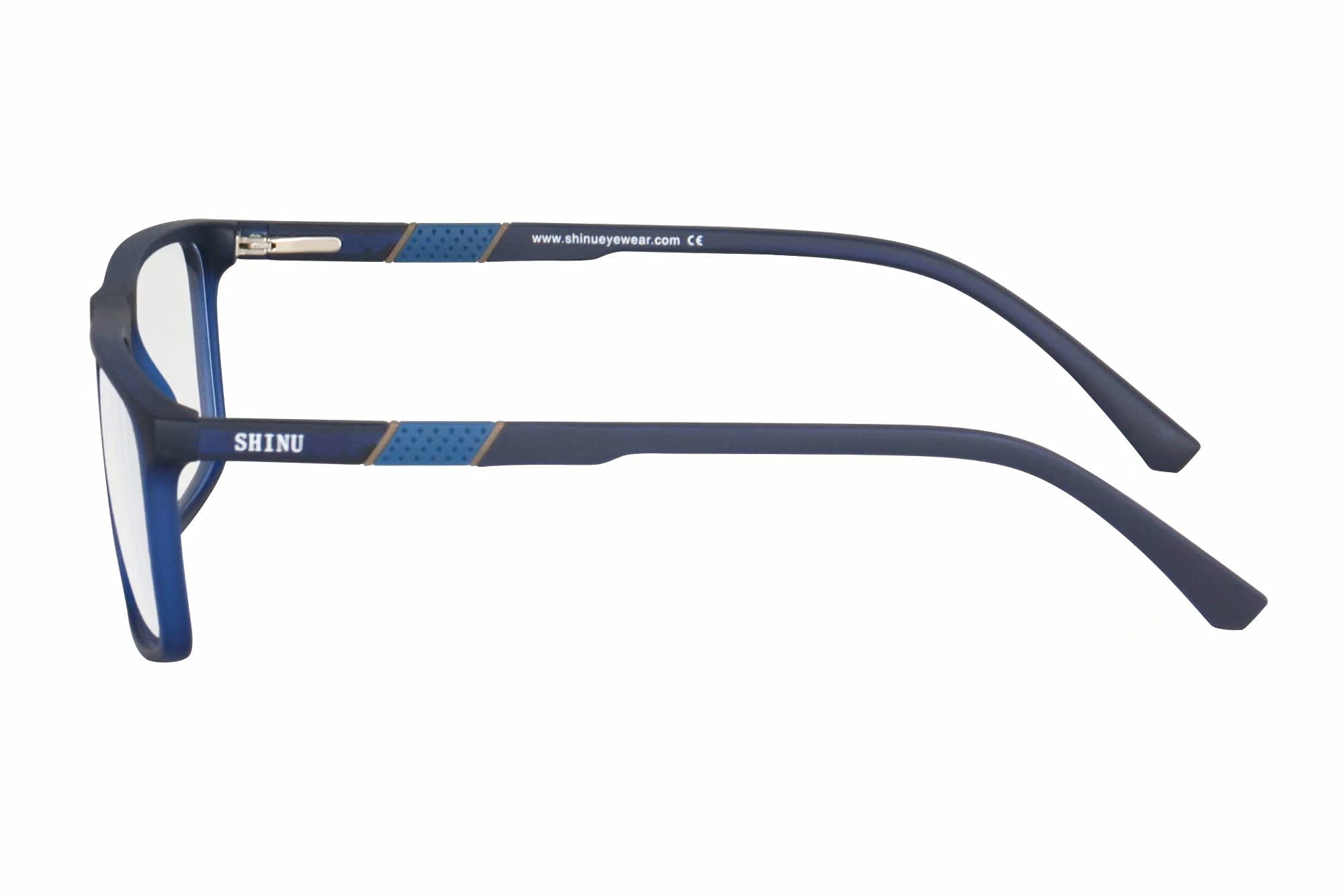 SHINU Okulary blokujące niebieskie światło kobiety mężczyźni lekkie okulary TR90 niebieskie światło okulary komputerowe - ANB051, Anb051 C2, przezroczysty szary, M