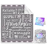 Bonsai Tree Grandma Blanket from Grandkids, Best Great Grandma Soft Throw Blanket Gifts for...