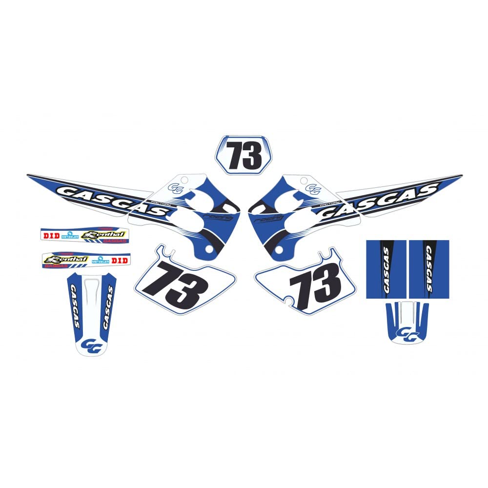 Kit autocollants Gas-Gas EC 98-01 bleu pour vos sorties enduro en forêt