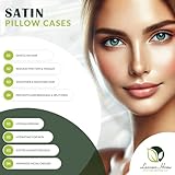 Lazzaro Satin Silk Pillowcases for Hair and Skin - Hypoallergenic Pillow Cases 2 Pack with Envelope Closure - Ultrasoft Standard Size Charcoal Silk Pillowcases (50 x 75 cm) - Image 6