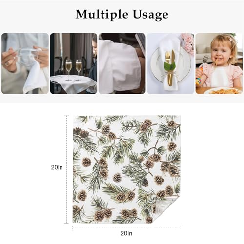 Servilletas de tela con diseño de piña pack 4 unidad miniatura 5