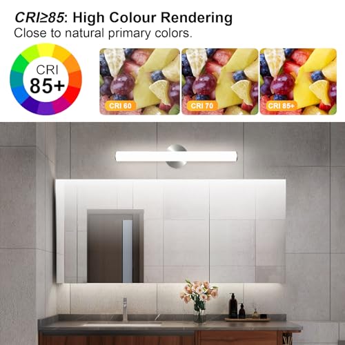 Image of OOWOLF LED Bathroom Vanity Light 4Pack, 16W 24inch Bathroom Lights Fixture, Dimmable 1600LM Led Vanity Lights Bar, 4000K Natural White Bath Wall Lighting Fixture, Vanity Light Fixtures Over Mirror