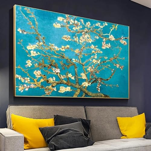 Fleur d'amande tableau impressionniste pour habiller mur vide - 4