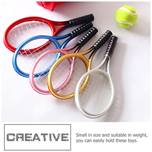 Toyvian Toys Ornament Ornament 3Pcs 1: 12 Miniature Miniature Tennis Rackets Tennis Racket Toy Doll House Tennis Racquet Tennis Racket And House Decoration Kids Sports Mini #TOP3