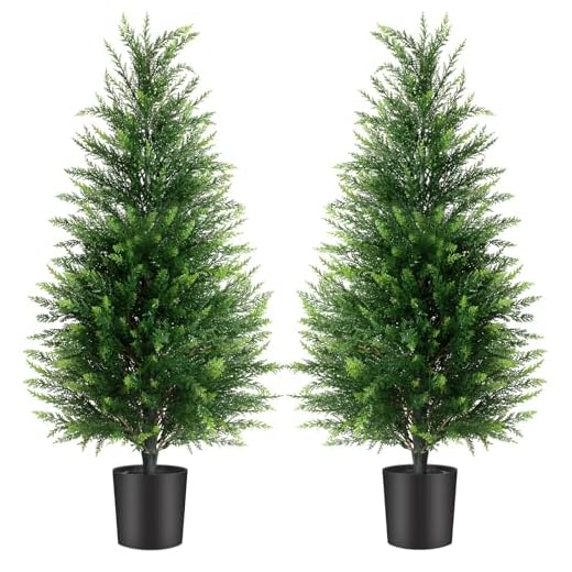 Lifelike Artificial Cedar Trees 2 Pack