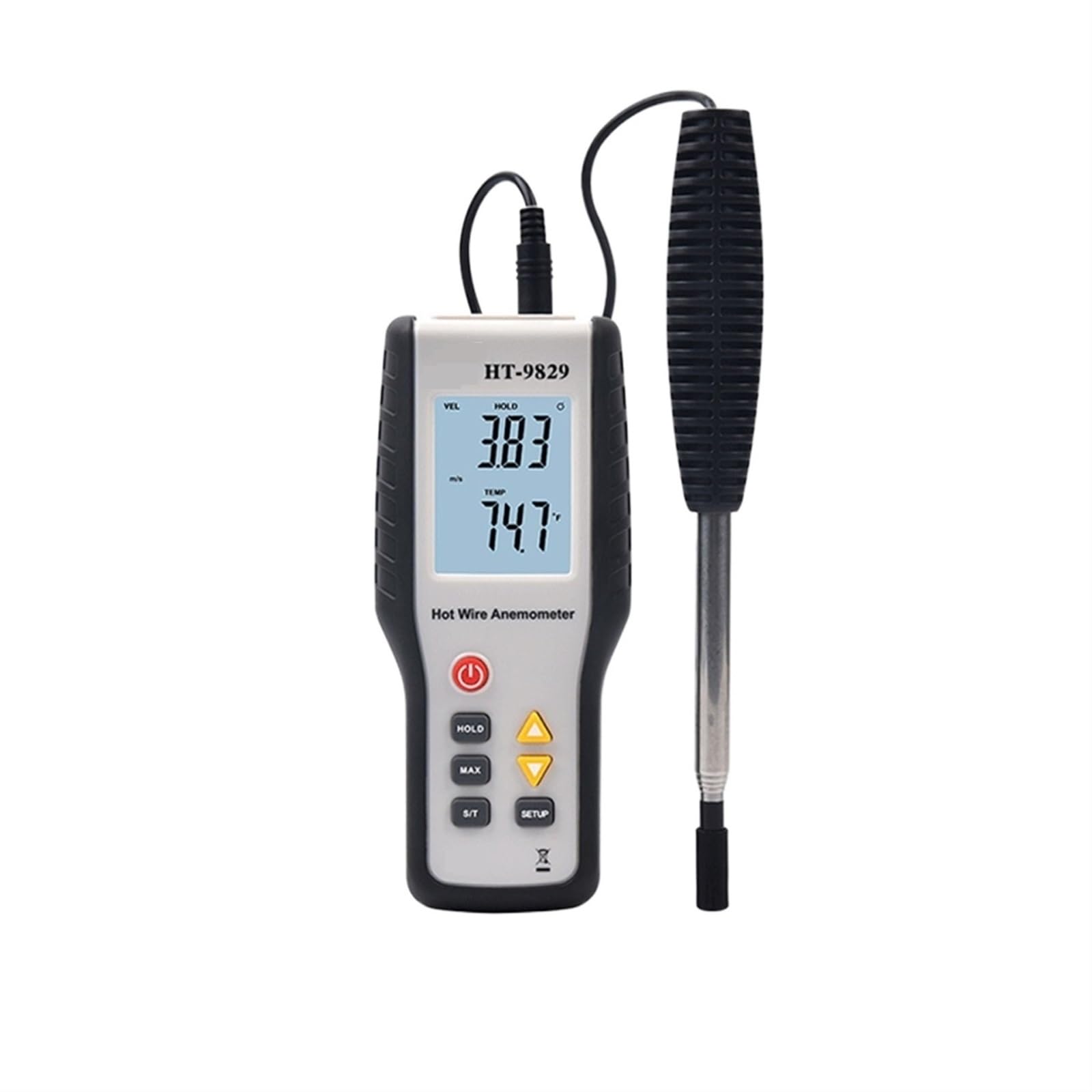 Medidor De Velocidad Del Viento Portátil Digital Alta Sensibilidad, Anemómetro Térmico Alambre Caliente, Instrumentos Medición MedicióN Precisa