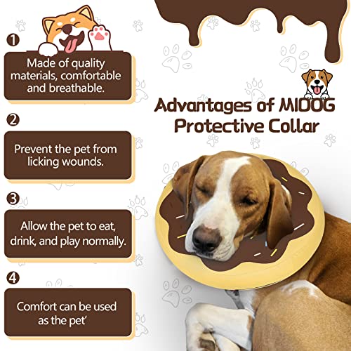 Image of MIDOG Inflatable Dog Cone, Donut Recovery Collar After Surgery, Large+
