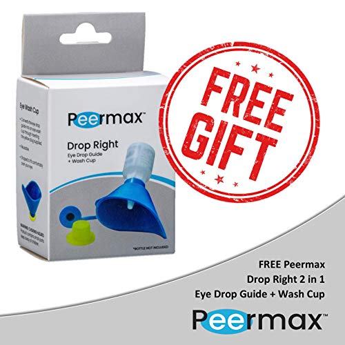 Can-C Lubricant Eye Drops with Antioxidant N-Acetylcarnosine | Effective Solution for Cataracts & Dry Eyes | Natural Eyedrop Ointment Also Includes a Handy Peermax Eye Drop Guide & Wash Cup