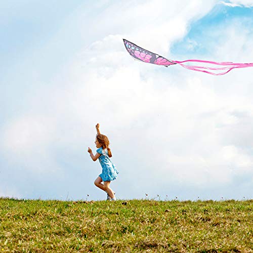 Butterfly Kite For Kids And Adults, Easy To Fly Large Butterfly Kites With Long Tail For Kids Age 4-8-12 Outdoor Games Activities, Beach Trip, Flying Toys Gift For Boys And Girls #TOP4