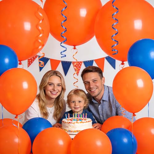 Image of 32Pcs Orange Big Balloons 18 Inch, Round Large Latex Party Balloons for Birthday Wedding Decorations. (orange)
