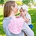 Dodo Babies 5-Pack Baby Burp Cloths - Soft & Absorbent Cotton Burp Cloths are Newborn Essentials Must Haves - Includes Pacifier Case and 2 Pacifier Clips - Colors: Pink, Grey, and Black