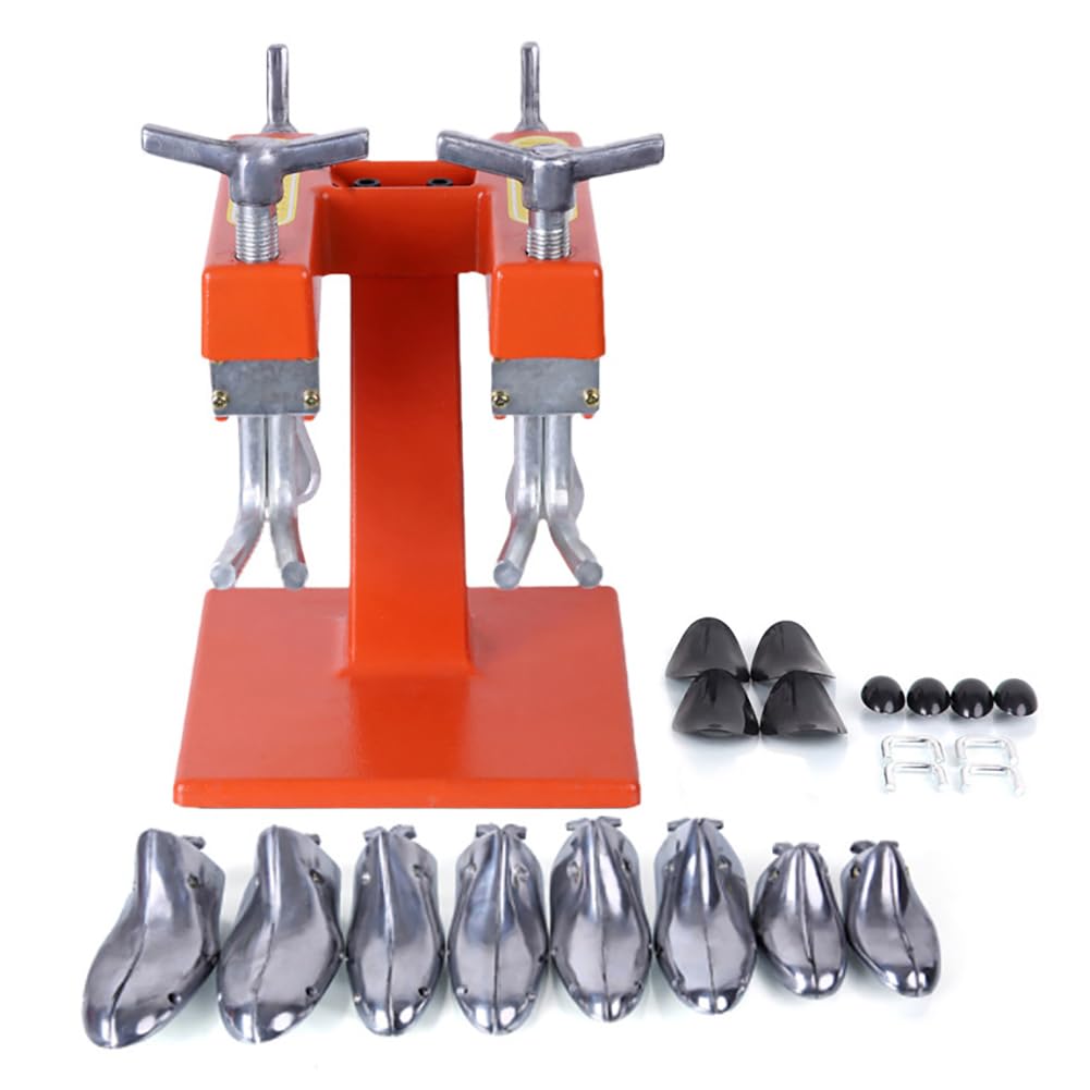 Schuhspanner, Doppelkopf, Aluminium, manuell verstellbare Länge, mit Zubehör, Schuhreparatur-Werkzeug
