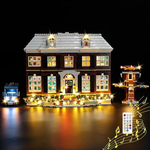 BrickSoul Led Light Kit for Home Alone Lego Set, Compatible with 21330 Lego Building Set Lego Light Kit, Light Up Legos Home Alone - NO Lego Blocks Set (RC Sound Version)