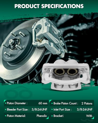 Image of SCITOO Front Left+Right Brake Calipers With Bracket 18-B5022 18-B5023 Compatible For Ford For F-250 Super Duty 2005-2011 For Ford For F-350 Super Duty 2005-2012
