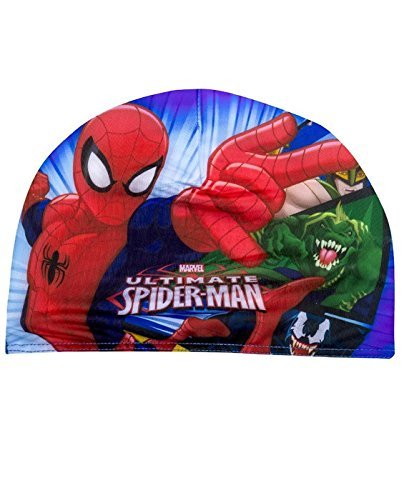 Gorro de Baño Mar Piscina Reina de las Nieves Frozen Disney Spider-Man Marvel - Azul/Spider-Man, Única