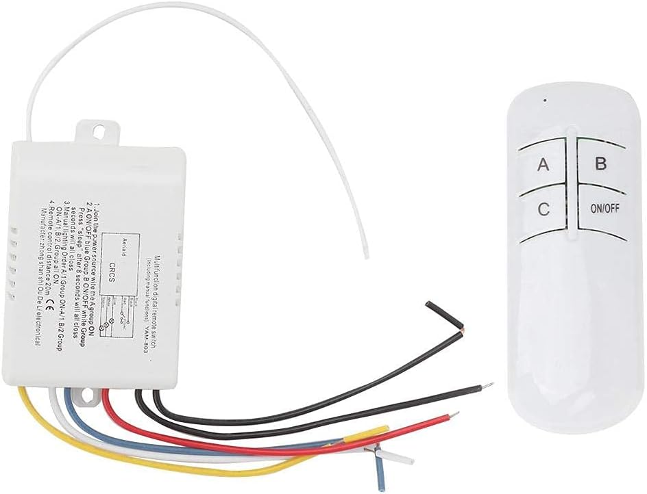 – Wireless Wall Light Switch Kit with Remote Control 3 Ways On Off Function 220V Digital Receiver Transmitter for Home Lighting Systems