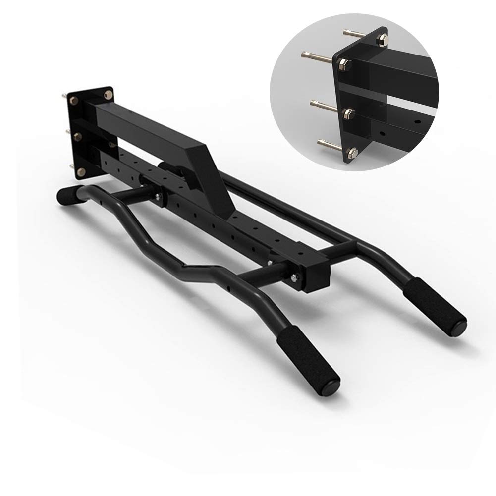 QUSYZD Pull-Up Bars Wall-mounted Horizontal Bar, Double Use Fitness Bar, Hanging Resistance Belt Sandbag Suspension Equipment, Load-bearing 250KG,
