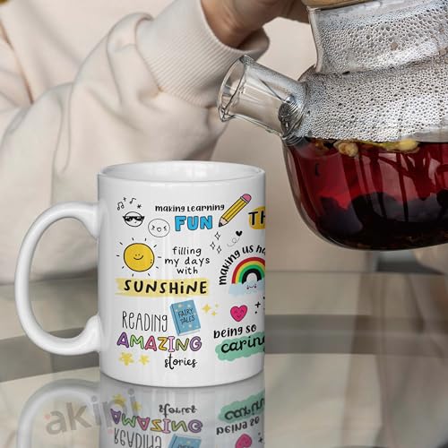Image of Thank You Teacher Mug, Appreciation Mug, Daily Affirmations, Teacher Thank You Gift ARM692 11oz Ceramic Coffee /Tea Cup