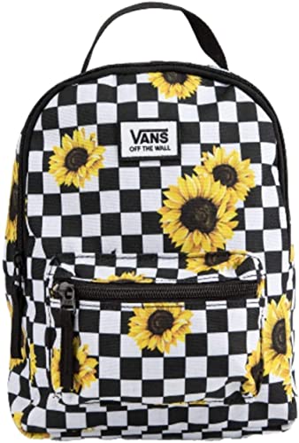 black and white checkered vans with sunflowers