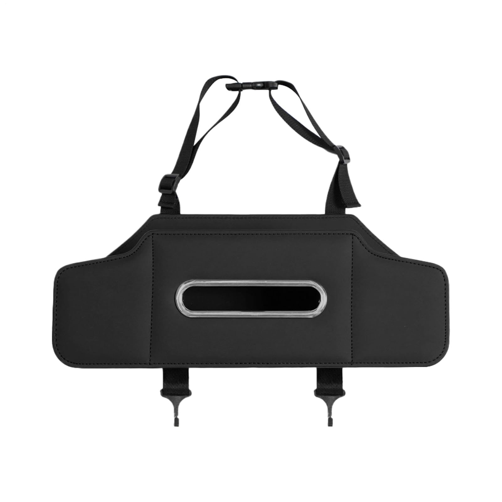 Organiseur de siège arrière de voiture noir avec table pliable et multi-poches