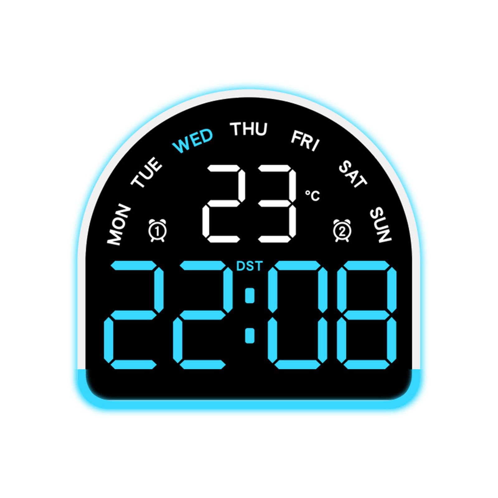 Tsophreniq Alarm Clocks Bedroom Digital Desk Clock for Bedside Nightstand Digital Alarms with Day of Week Temperature Alarm for Bedroom