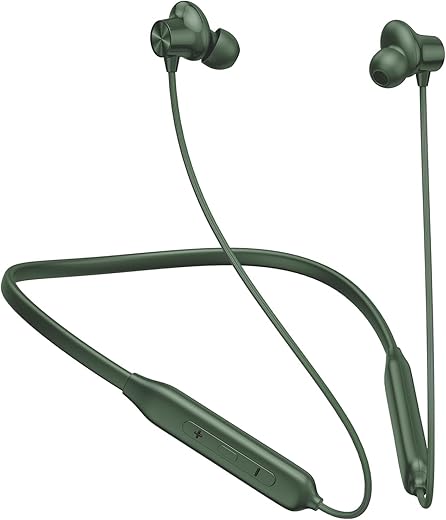 Wireless Neckband Earphones: 52H Playtime, Bluetooth 5.0, Deep Bass, Magnetic, Type-C, HD Calls, Black