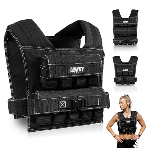 Gravity Fitness Weighted Vest - 15kg - 20kg - Fully Adjustable. C...