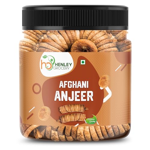 Image of Henley grocery Dried Afghani Anjeer | Rich Source of Fibre, Calcium & Iron | Low in calories and Fat Free | High in Minerals & Vitamins 900 gm | Nutritious and Delicious Snacks | Premium Dried Figs (900 gm pack of 1)