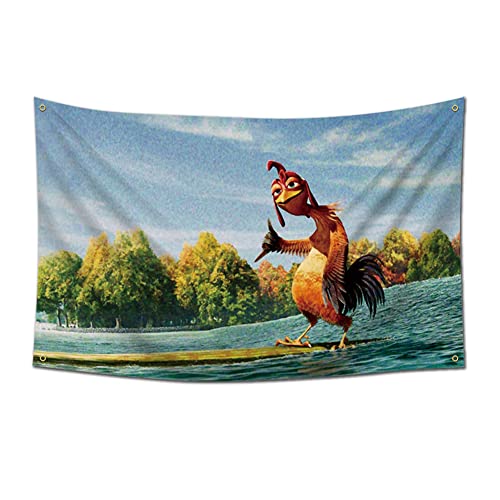 Chicken Flag For Room Guys 3x5 ft Banner Funny Poster Durable Man Cave Wall Flag with 4 Brass Grommets for College Dorm Room Decor Outdoor Party