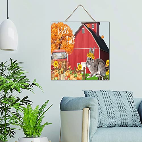 Panneau en bois Hello Fall pour égayer un mur vide de cuisine - 2