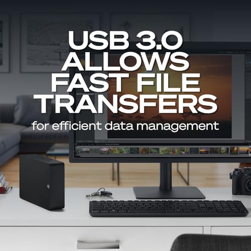 Image of Seagate Expansion Desktop 26TB, External HDD - USB 3.0 for Windows and Mac with 3 yr Data Recovery Services, (STKP26000400)