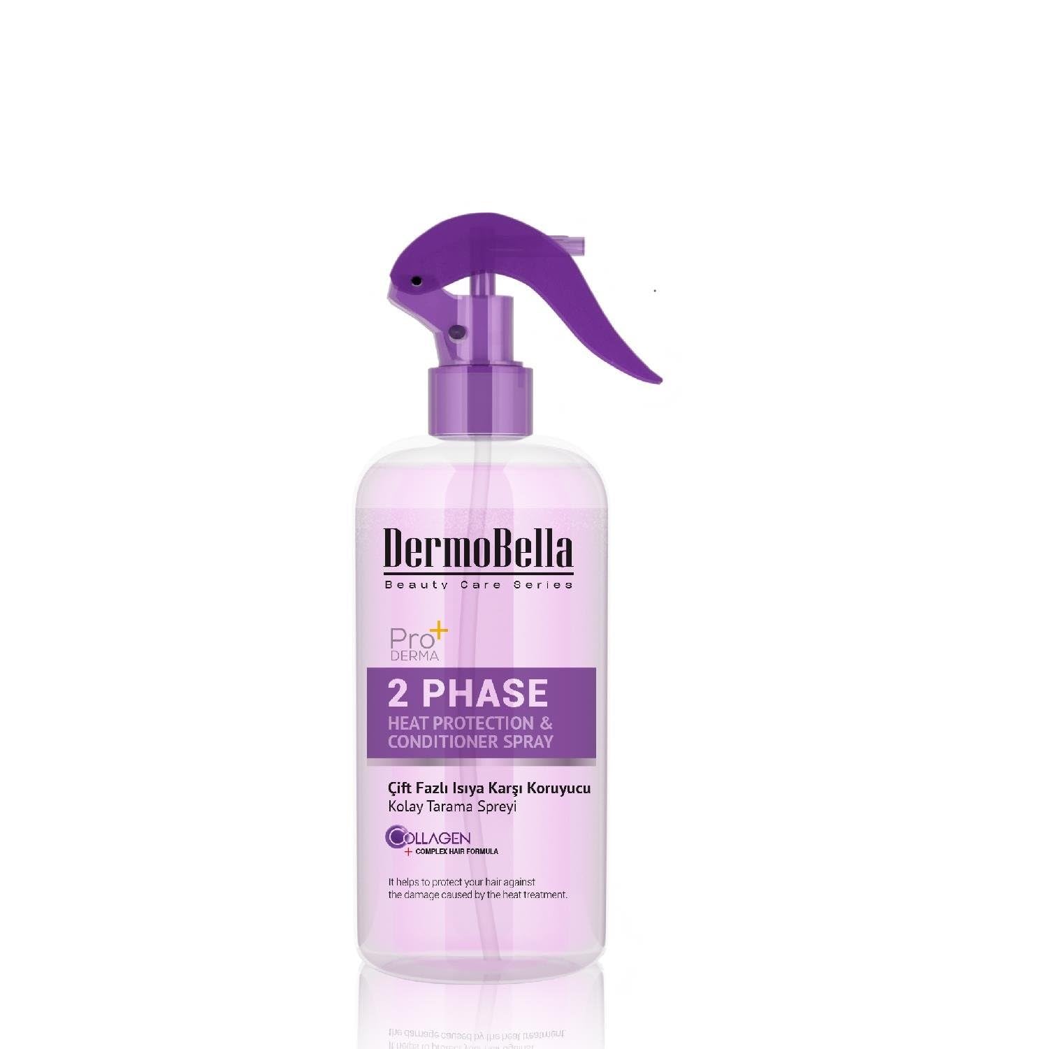 DermoBella Pro+ Çift Fazlı Isıya Karşı Koruyucu Kolay Tarama Spreyi 250 ML