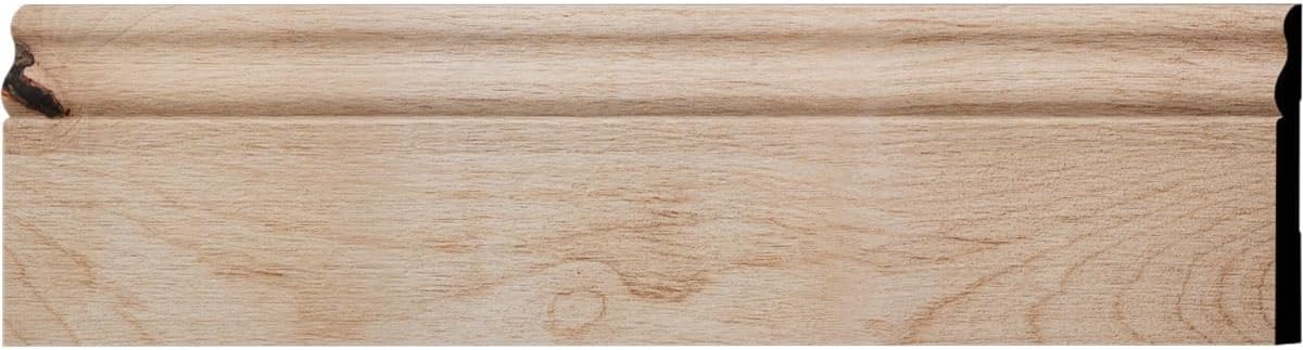 WM711- Americraft Base Moulding, Solid Hardwood, 3/8"D x 3 1/16"W x 96"L, Stain Grade Knotty Alder
