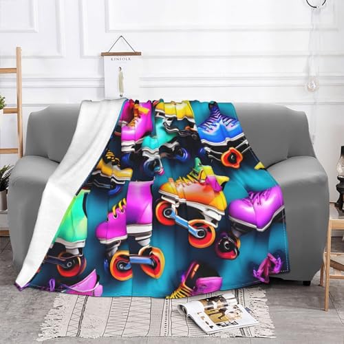 Couverture de lit microfibre pelucheuse chaude plaid flanelle 101x76 cm