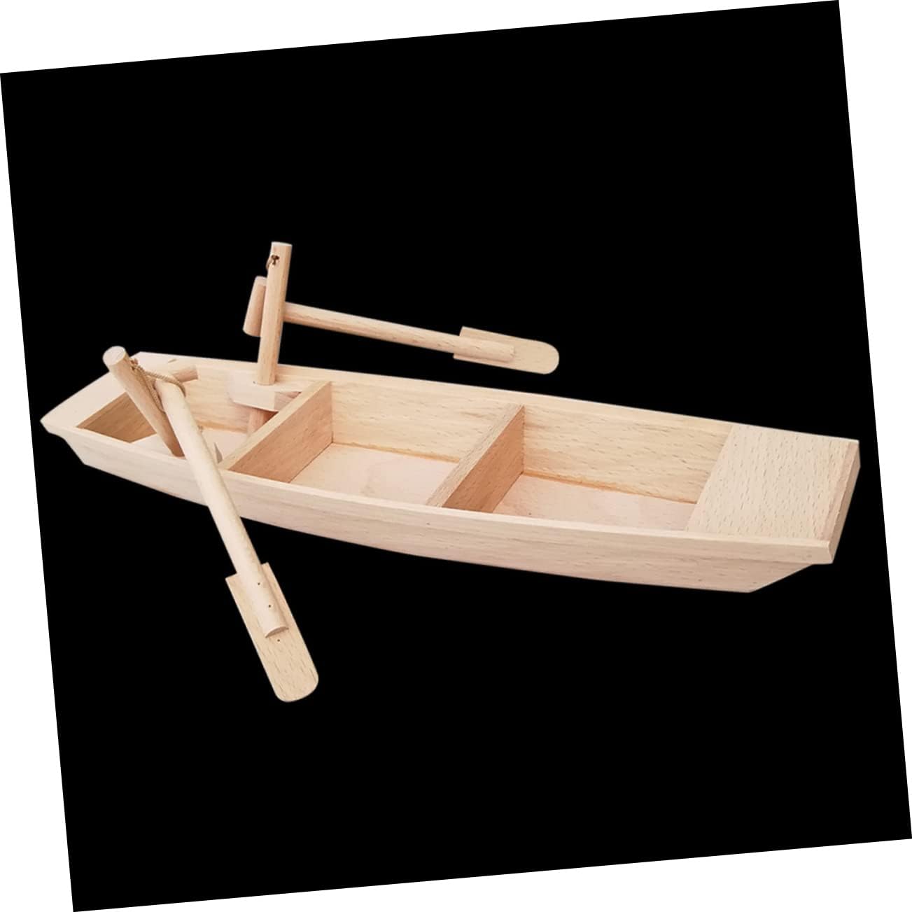 Angoily Wooden Boat Model Set Mini Fishing Boats for Home or Office Decor Chinese Style