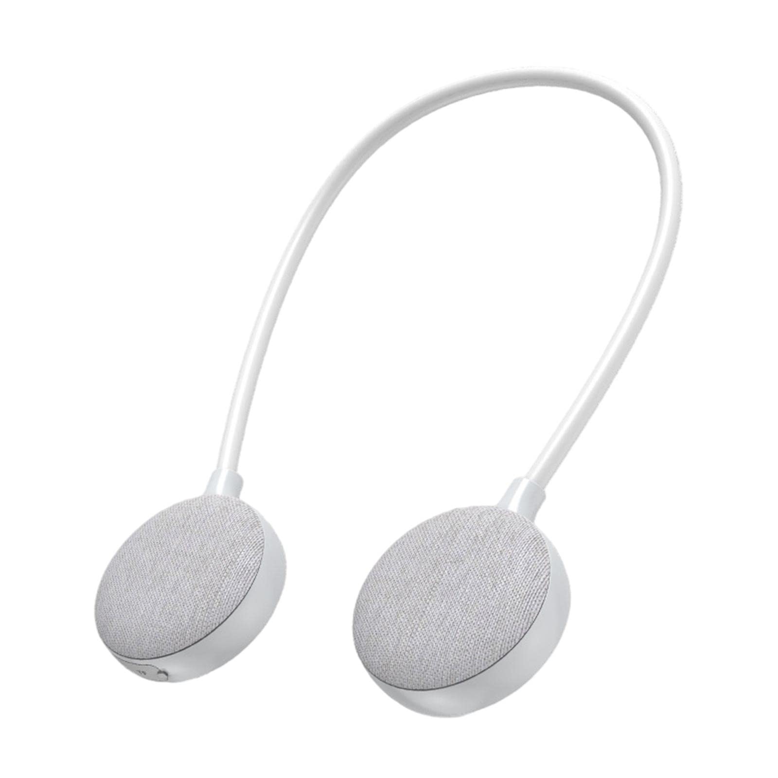 Altoparlante Collo Speaker Pieghevole Bluetooth Stereo Surround Portatile Impermeabile Ricaricabile Funzione Compatibile Dispositivi Digitali, Grigio