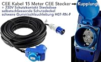 ChiliTec CEE Verlängerungskabel 15 Meter Stecker auf Winkelkupplung – Ansicht 3