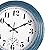 JENLYSTIME 12 Inch Indoor/Outdoor Retro Waterproof Wall Clock with Thermometer Silent Round Quartz Battery Operated Easy to Read Decorative for Kitchen Patio,Bathroom,Deck,Porch,Pool(Blue)