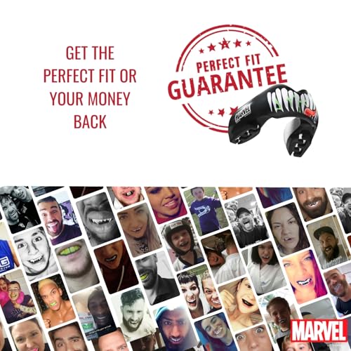 Marvel Venom Sports Zahnschutz für Zahnspangen Einheitsgröße Sport Mundschutz Für alle Vollkontakt-Sportarten einschließlich Rugby, MMA, Kampfsport, Kickboxen, Judo, Hockey & Boxen