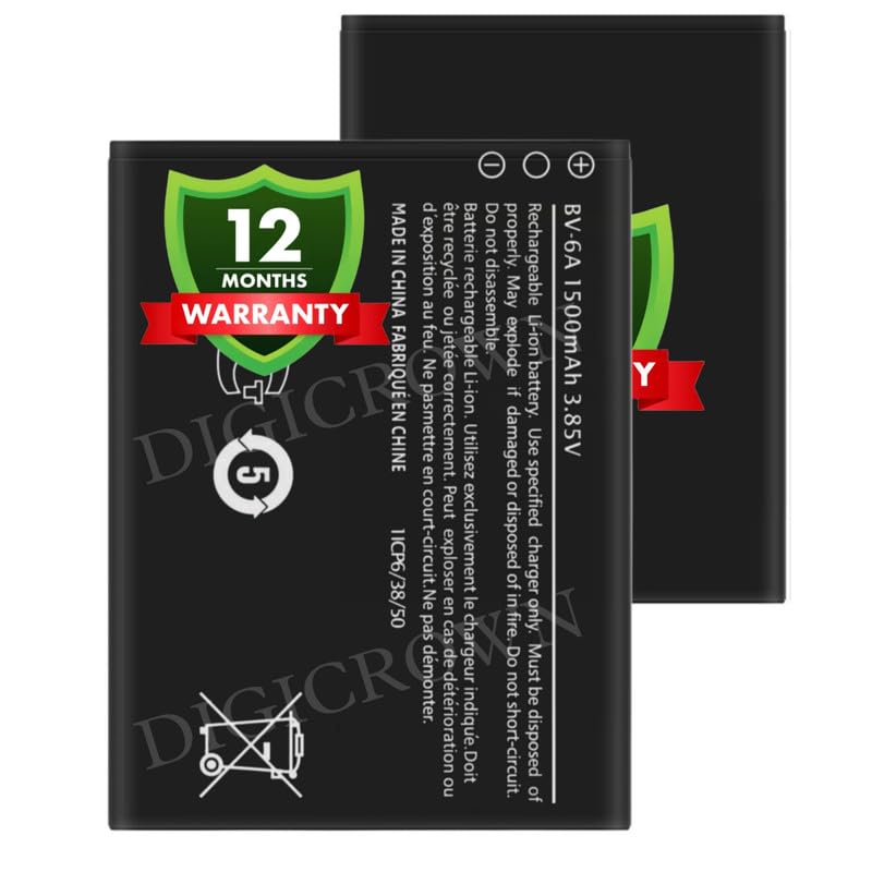 Image of Original BV-6A Battery Compatible for Nokia 8110 4G (TA-1067, TA-1071) | Banana 2060 3606 5250 - (1500mAh) - 1 Year Warranty