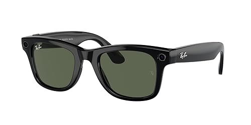 Miniatura 22 de Meta Wayfarer Square Sunglasses, Shny Black/Green, Large
