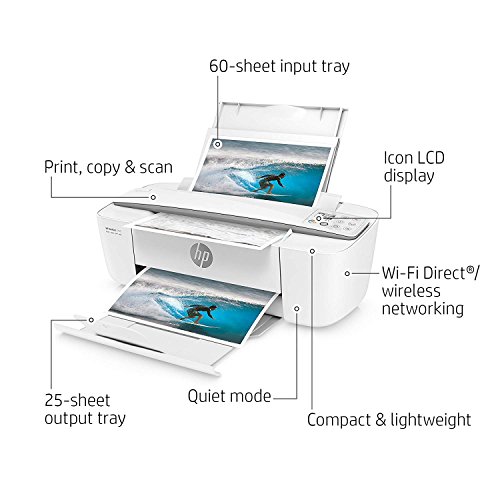 Hp Deskjet 3755 Compact All-In-One Wireless Printer, Hp Instant Ink, Works With Alexa - Stone Accent (J9V91A) #TOP1