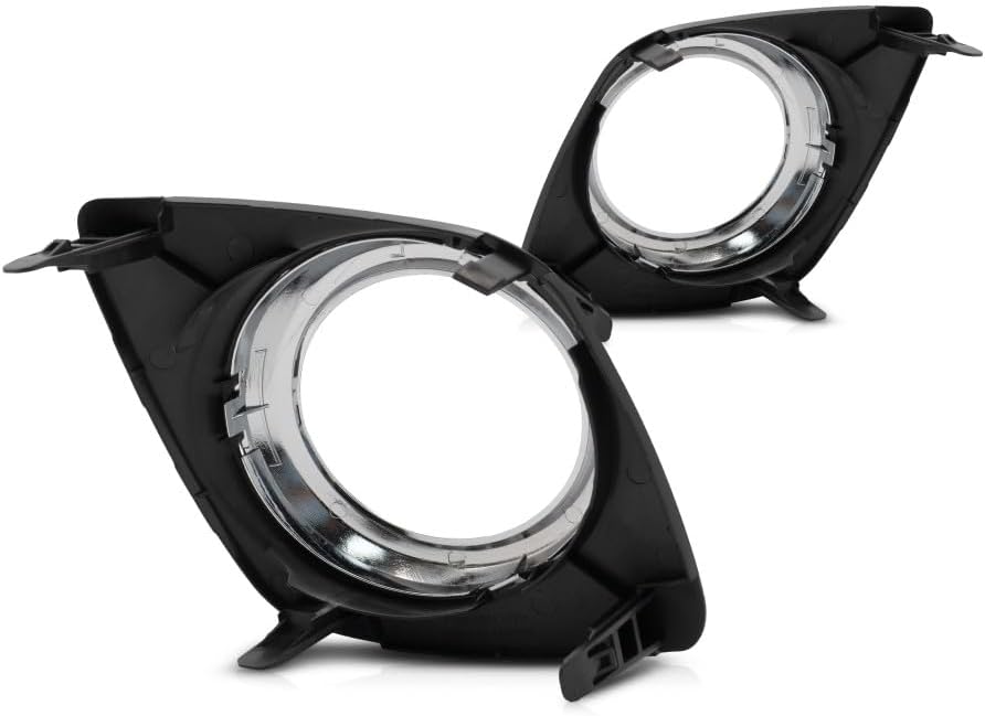 For Toyota RAV4 Fog Light Cover 2009 10 11 2012 Driver and Passenger Side Pair/Set | Black/Chrome | w/Fog Light Hole | Base/Sport Model | DOT Certified | TO1038129, TO1039129 | 521280R010, 521270R010