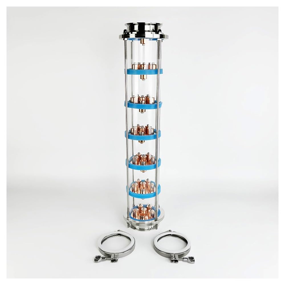 Colonne De Distillation, Colonne De Lentille De Distillation De 4 "avec Ensembles De Plaques À Bulles En Cuivre 7pcs For Homebrew, Colonne De Distillation À 7 Couches SS304 Bleu ( Color : Set 6 )