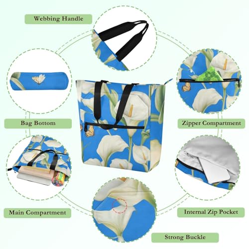 Bolsa de comestibles reutilizable infantil azul con cremallera para libros 5